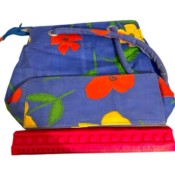 Puerto Vallarta canvas floral beach surf travel canvas tote bag. - Picture 2 of 5